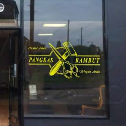 custom stiker pangkas rambut kaca stiker pangkas rambut barbershop dinding stiker potong rambut   mo