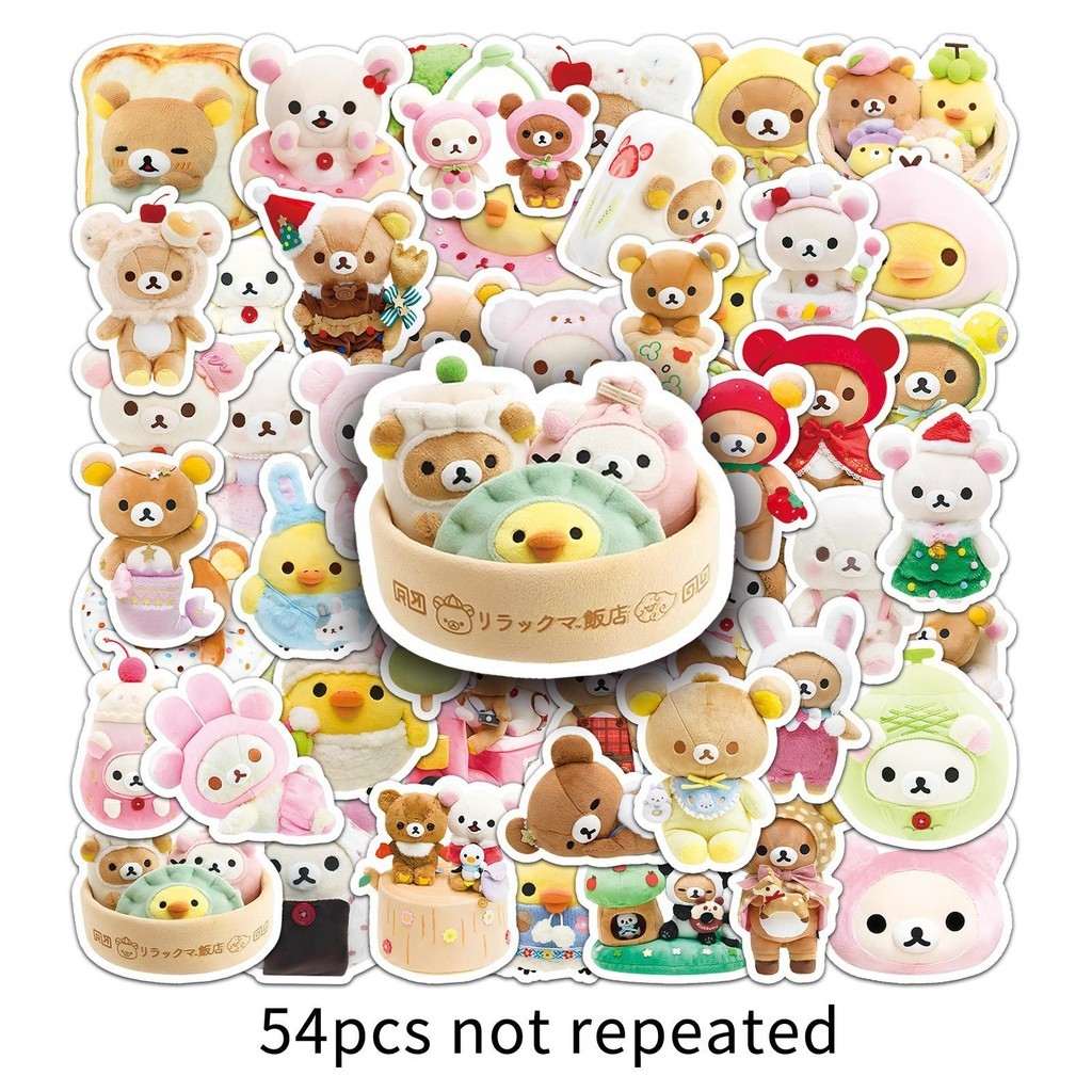 

[HARU] 50pcs Juminocore Stickers Rilakkuma Sylvanian Sticker Pinkish Reddish Greenish Sticker Anti Air Dekor Laptop Diary Notebook Journal Sticker