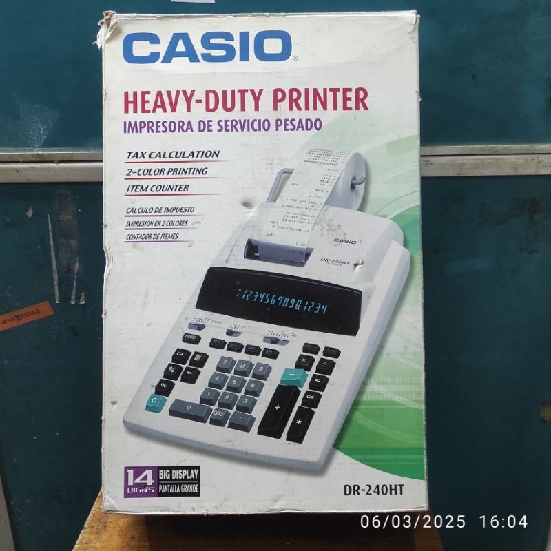 

Kalkulator printing/Calculator Kasir/CASIO DR 140L/14 Digit/black&red/ORIGINAL/PROMO