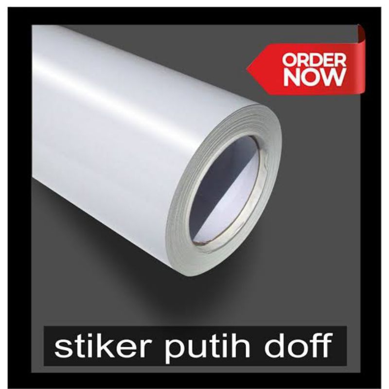 skotlet putih doff sticker putih doff