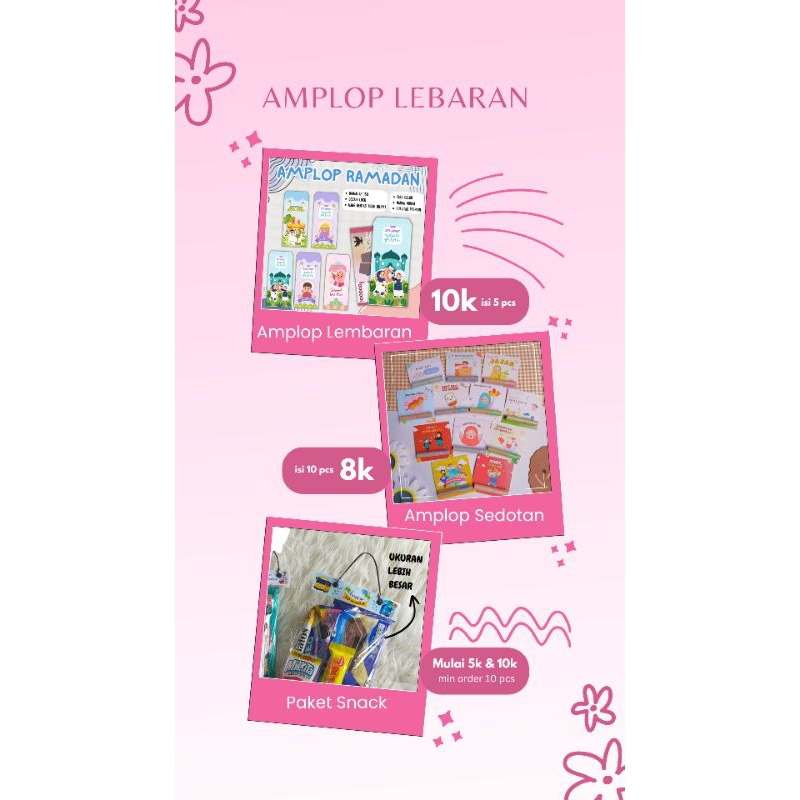 

Amplop Sedotan/ Paket Snack/ Amplop Lebaran