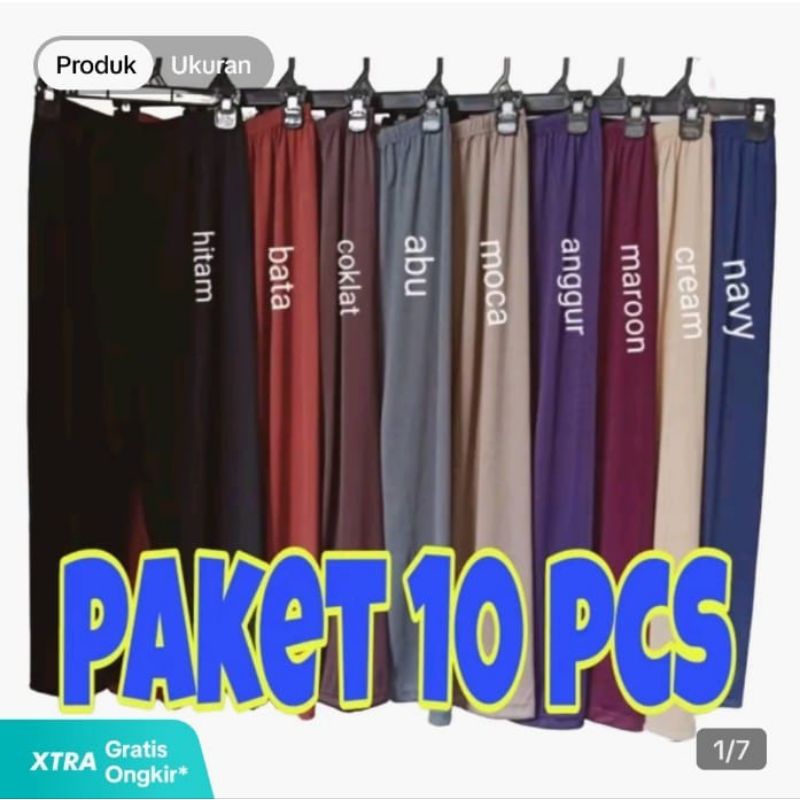 HARGA GROSIR PAKET 10 PCS CELAMIS CELANA DALEMAN GAMIS SANTAI HARIAN HYGET SUPER SETINGAN 45