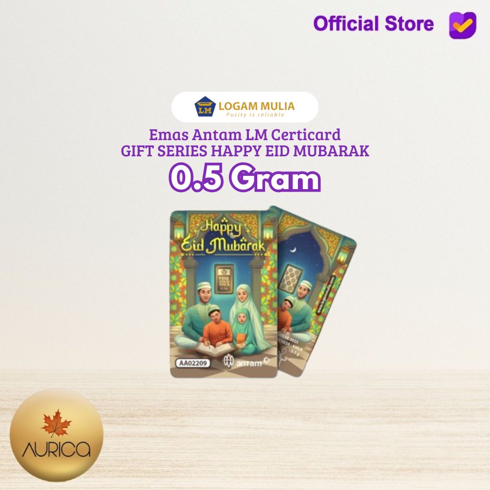 AURICA Gold Antam Idul Fitri 0.5Gr & 1Gr