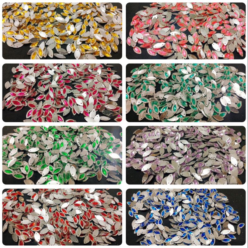 Payet Batu Padi mutiara keliling 7 * 14 mm