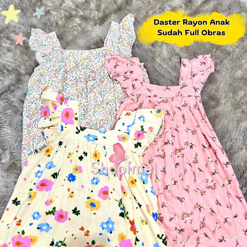 [PILIH MOTIF] DASTER ANAK | SAMBUNG RAYON FULL OBRAS | DASTER ANAK 1-4 TAHUN MURAH | BISA COD | DAST