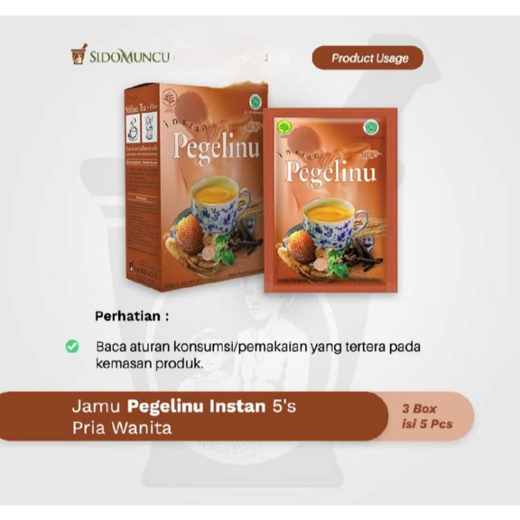 

Jamu Pegal Linu Instan 5's Pria Wanita - Nyeri Otot Tulang