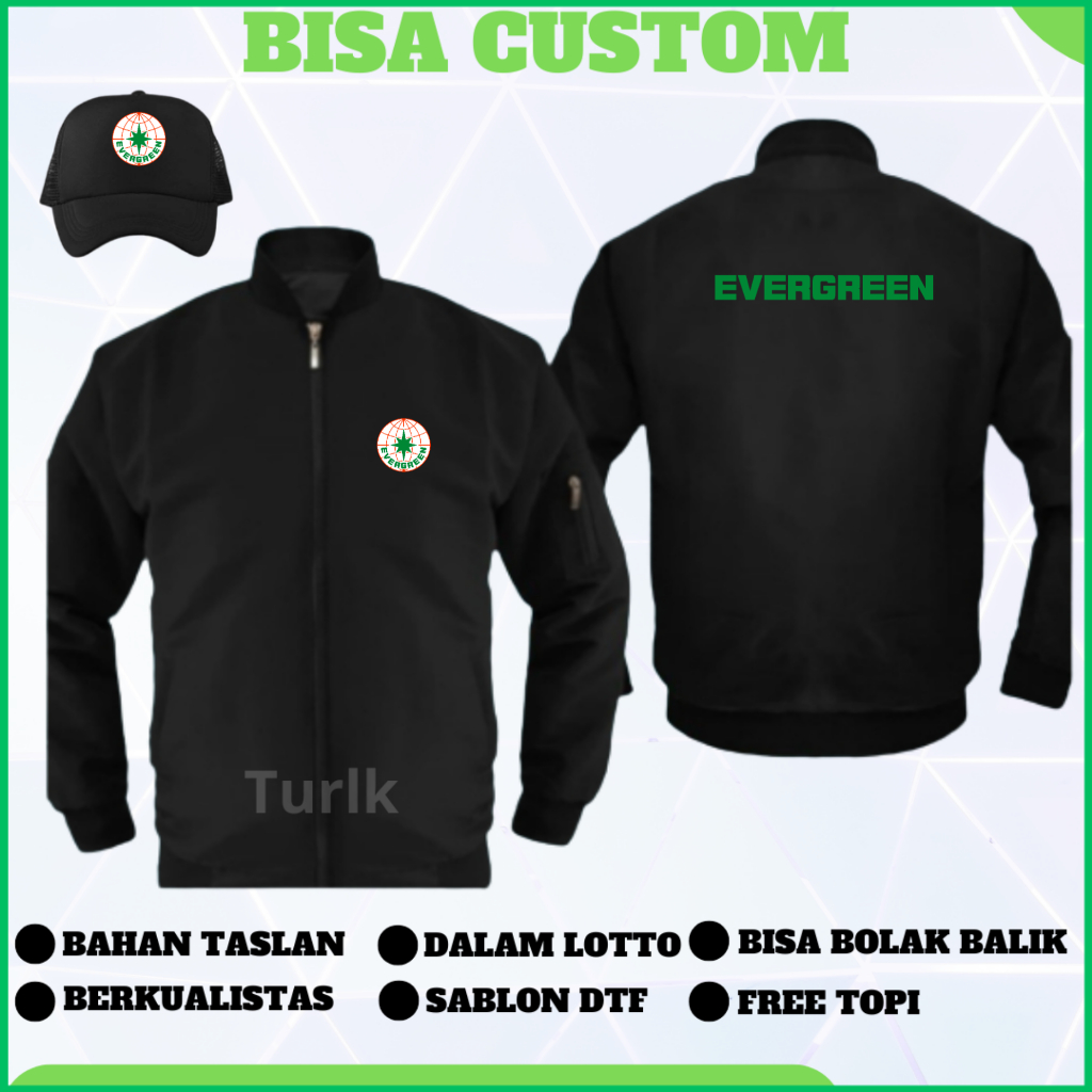 Jaket Evergreen jaket Bomber Evergreen Custom