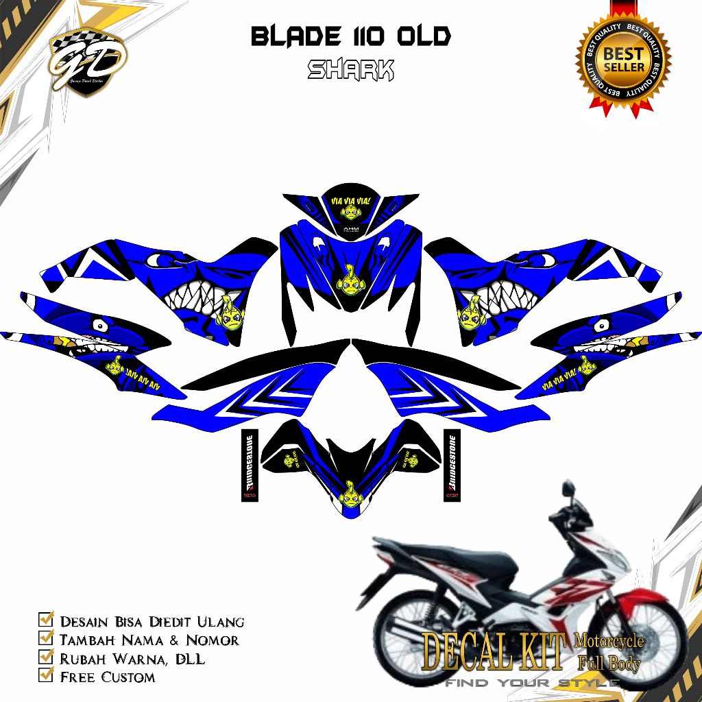 Decal Blade Old Full Body Decal Blade Lama Full Body Shark