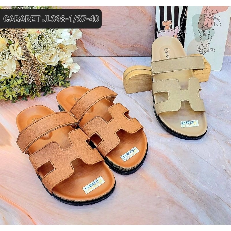 Sandal Wanita Cabaret Krem Tan Cream