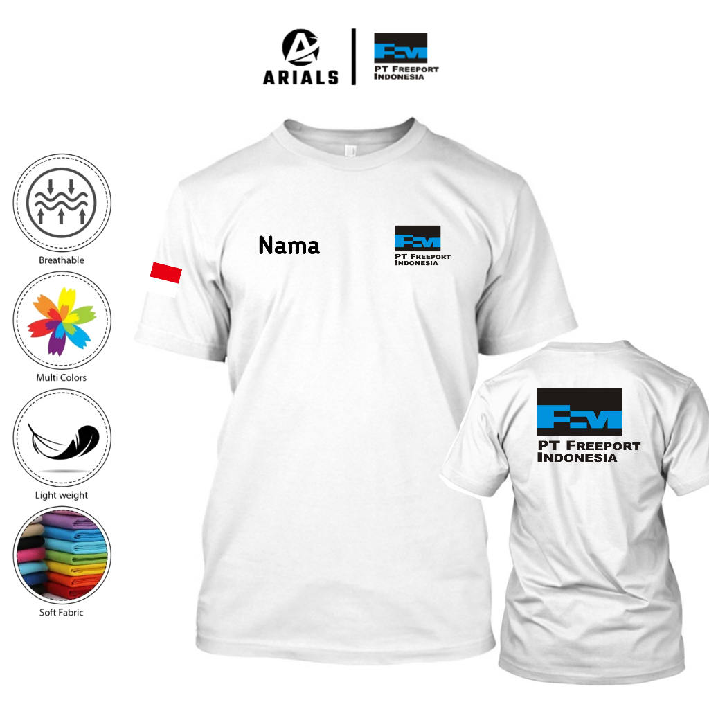 Arials Kaos Baju PT. Freeport Indonesia Perusahaan Tambang Emas