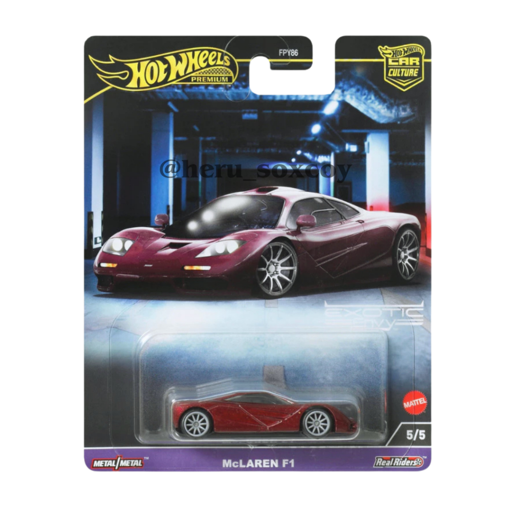 HOTWHEELS HOT WHEELS PREMIUM EXOTIC ENVY MCLAREN F1 MAROON