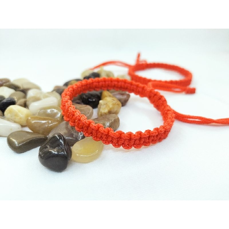 Gelang tali Paracorn, gelang jodoh warna merah polos