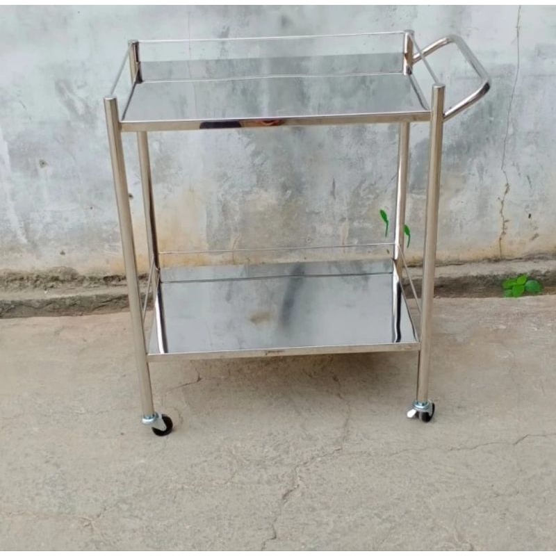 Trolley instrument 2 susun stainless stell
