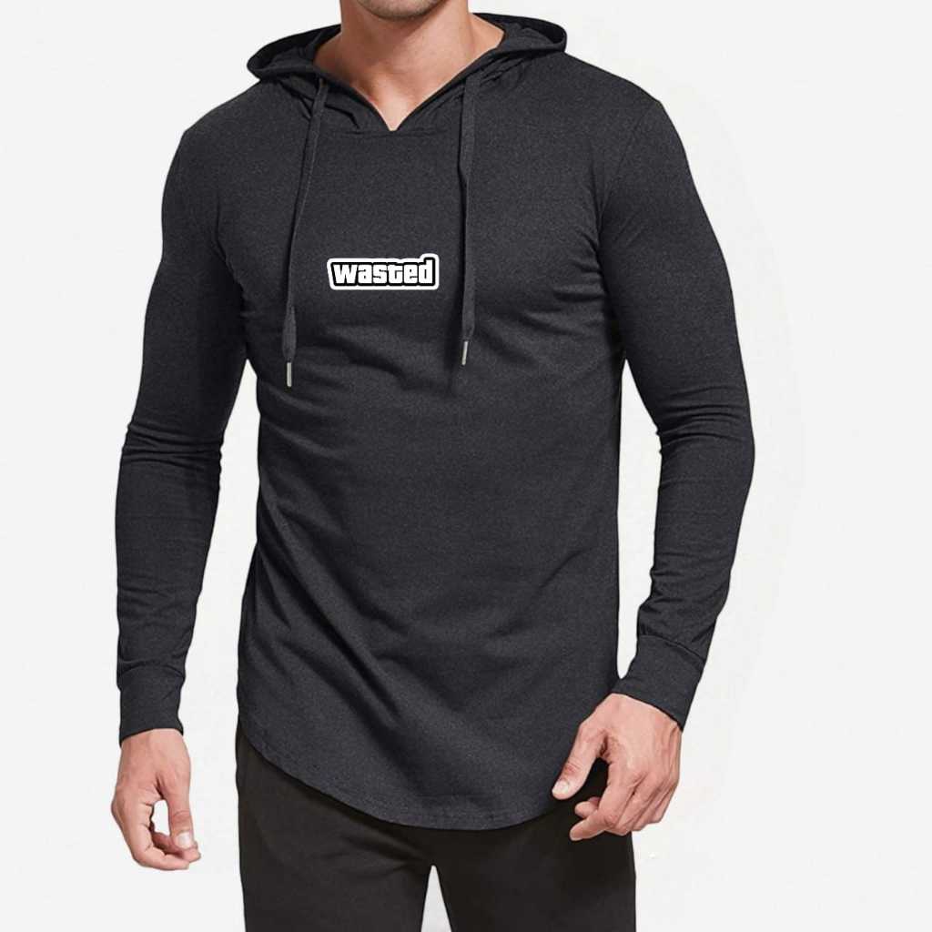 KAOS HOODIE PRIA DISTRO LENGAN PANJANG/KAOS KUPLUK MURAH BAHAN TEBAL/KAOS ATASAN LENGAN PANJANG/KAOS