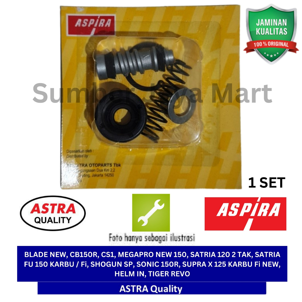 Seal Piston Silinder Master Rem Set SAT BELAKANG BLADE NEW, CB150R, CS1, MEGAPRO NEW 150, SATRIA 2 T