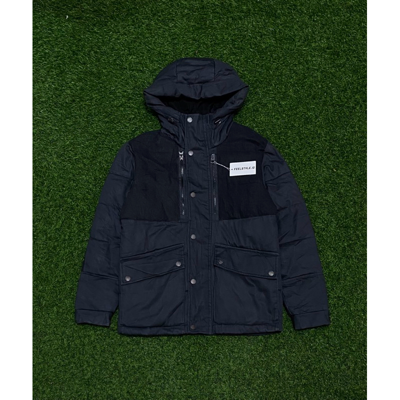 Zara Man Puffer Jacket Denim