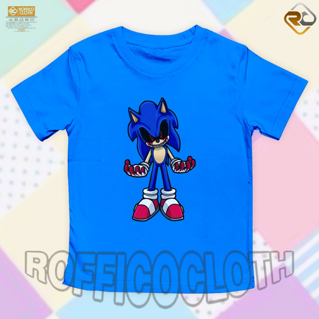 BAJU ANAK KAOS ANAK SONIC. EXE | Game | sonic the hedgehog - ROFFICO CLOTH