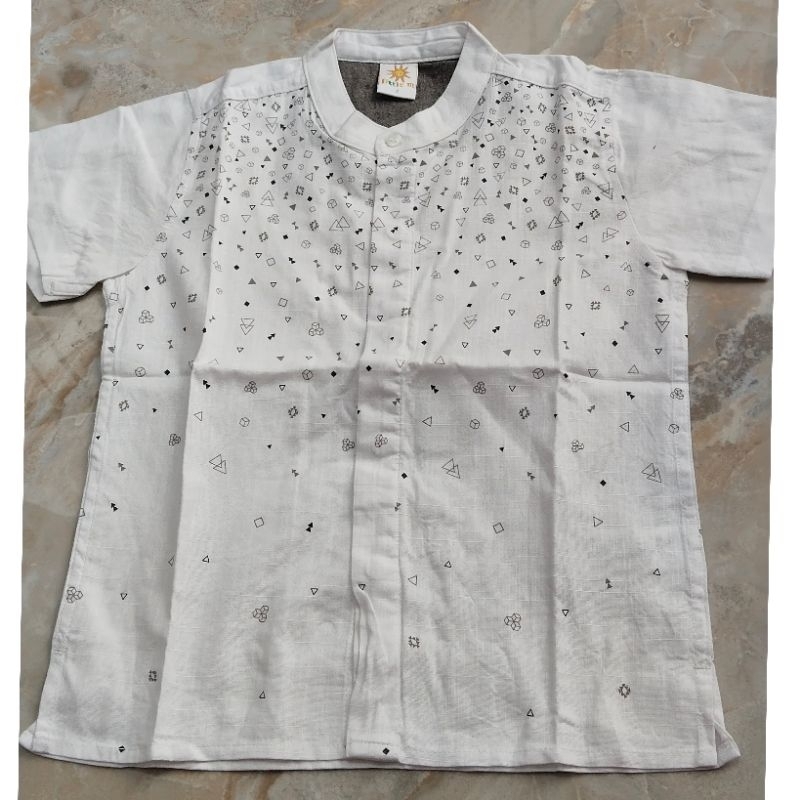 Kemeja Koko Kemko Anak Laki-Laki Katun Little M (Brand Matahari Mall) Atasan Baju Muslim Pendek