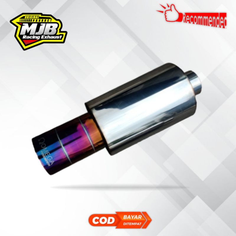Knalpot Racing OMEGA Pelangi Suara Ngebas Buat Mobil Bensin Jazz/Agya/Ayla dll Termurah