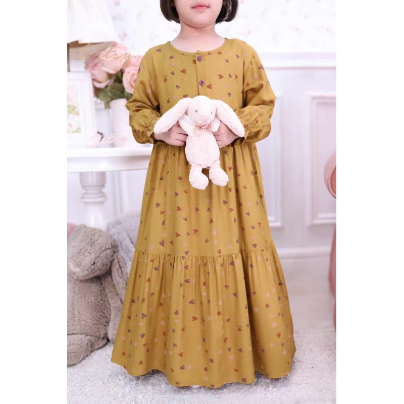 [SIAP KIRIM] LITTLE ELAYA MUSTARD SIZE 7 BY DITSY EDISI Februari 2025