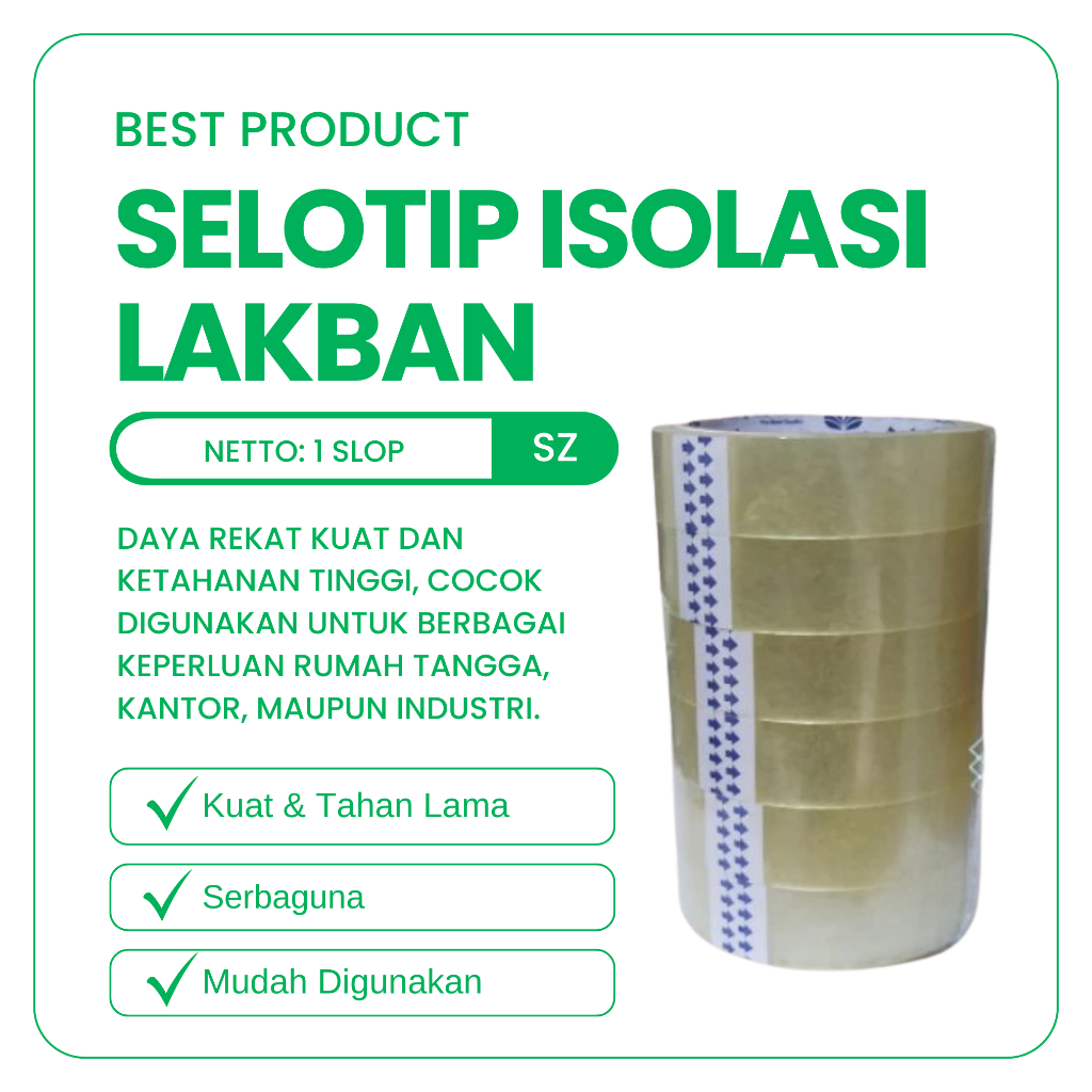 

Selotip Isolasi Lakban My Tape 24mm x 72y 1 Slop isi 6 Roll