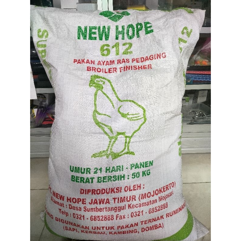 New Hope 612 Pakan Ayam Ras Pedaging Broiler Finisher 1KG