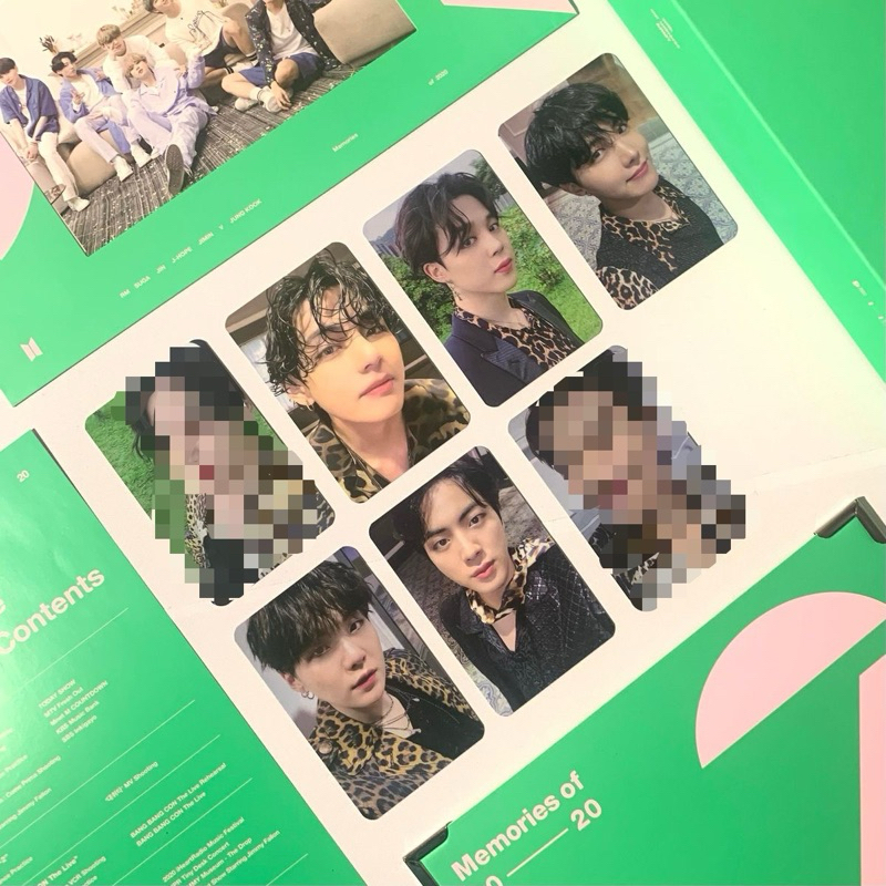 photocard pc bts memories bluray 2020 jung hoseok jhope hobi kim seokjin jin min yoongi suga park ji