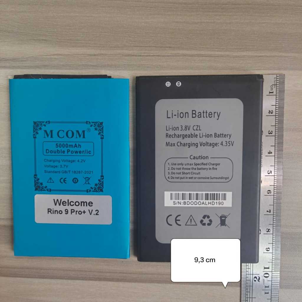 Battery Batere Batre Baterai Double Power Mcom Welcome Rino 9 Pro Plus versi 2
