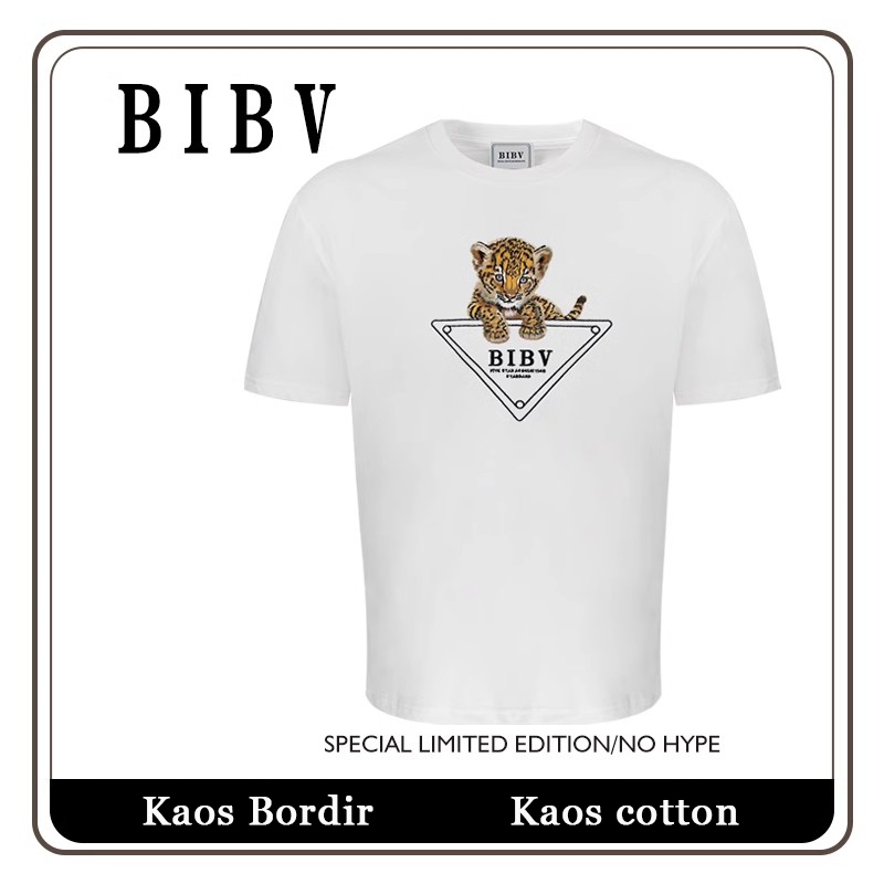 T shirt Pria Putih Cotton Baju Kaos Pria Distro Kaos Bordir  T-shirt Baju Kaos Oversize os Lengan Pe