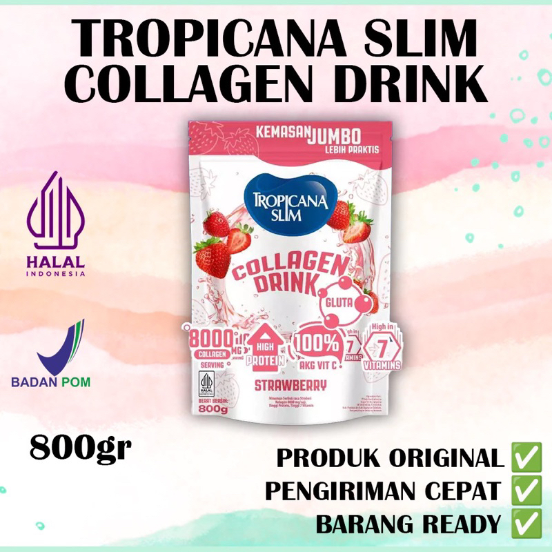 Tropicana Slim Collagen Drink Strawberry 800gr