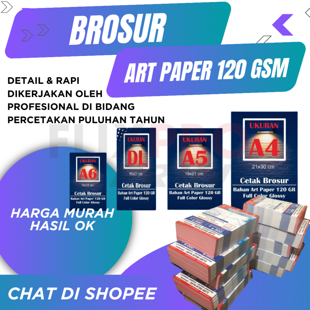 

CETAK BROSUR A4 A5 A6 DL/FLYER