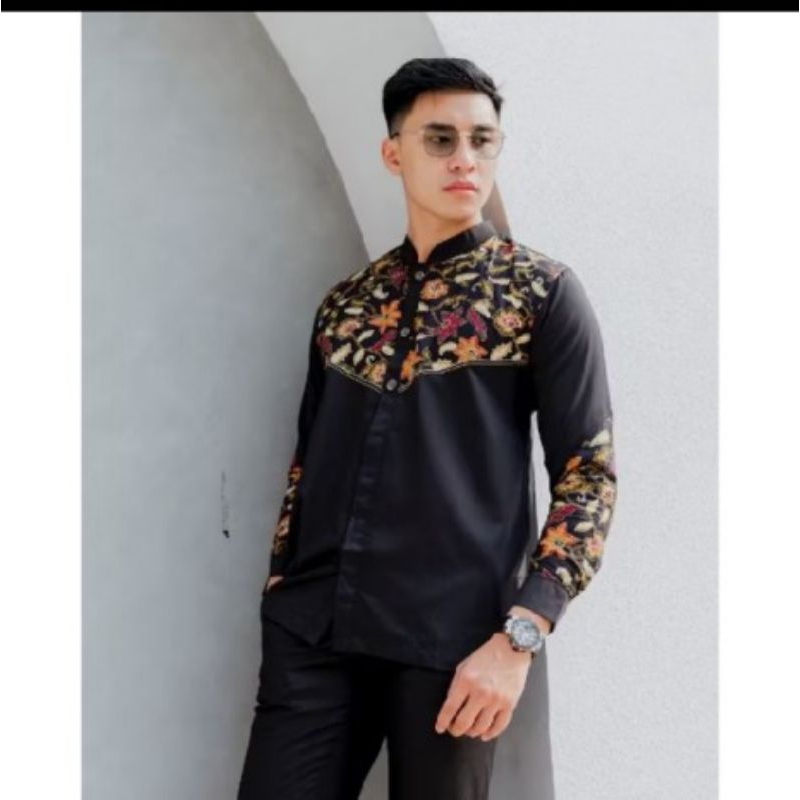 Kemeja Batik Pria NUC.ID Prabu 01 (Hitam)