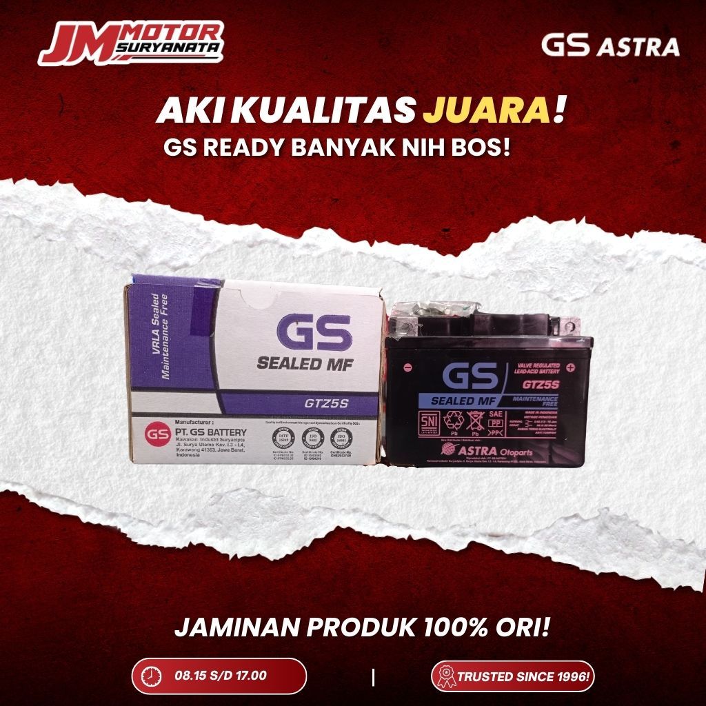 AKI GS ASTRA GTZ5S 12V 3.5Ah AKI KERING