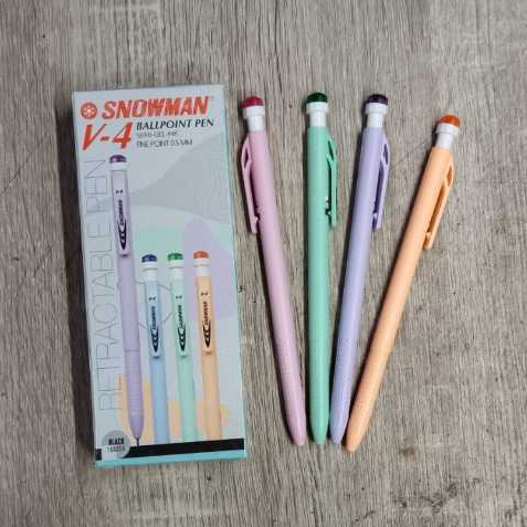 

Pulpen / Pen / Bolpen Snowman V4 fine point 0.5 mm eceran harga per 1 batang pena