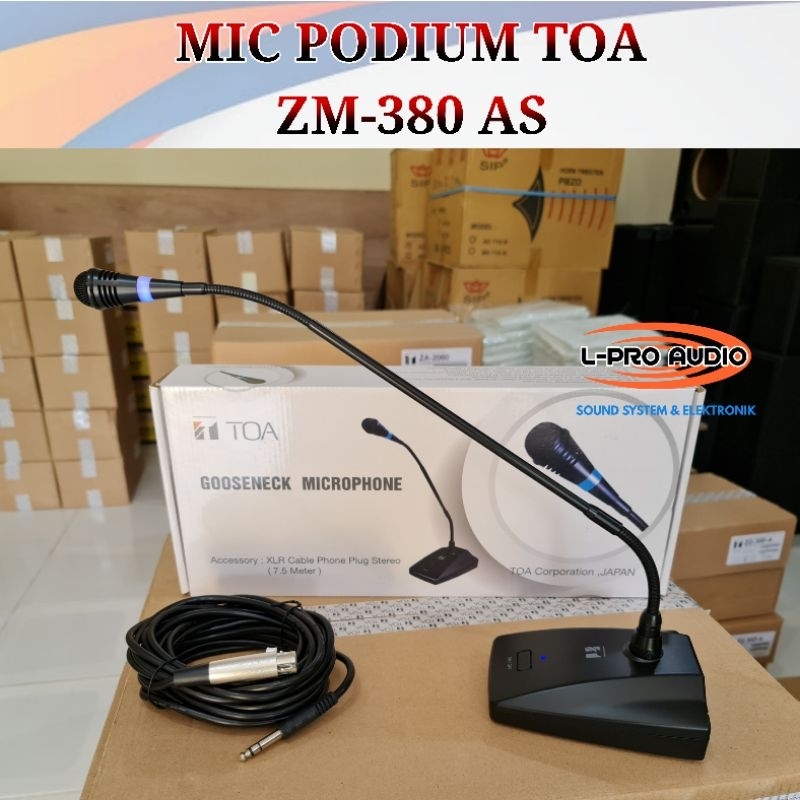 Mic Podium TOA ZM-380AS micropon meja mimbar Gooseneck micropon Toa ZM380 AS