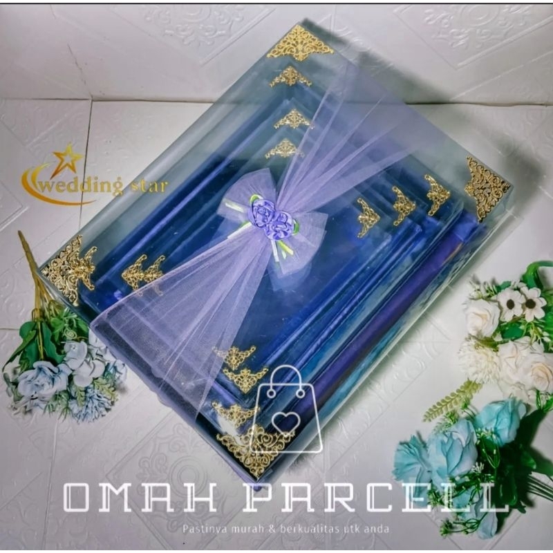 

seserahan pernikahan box seserahan lamaran model tile silang siku isi 4 pcs