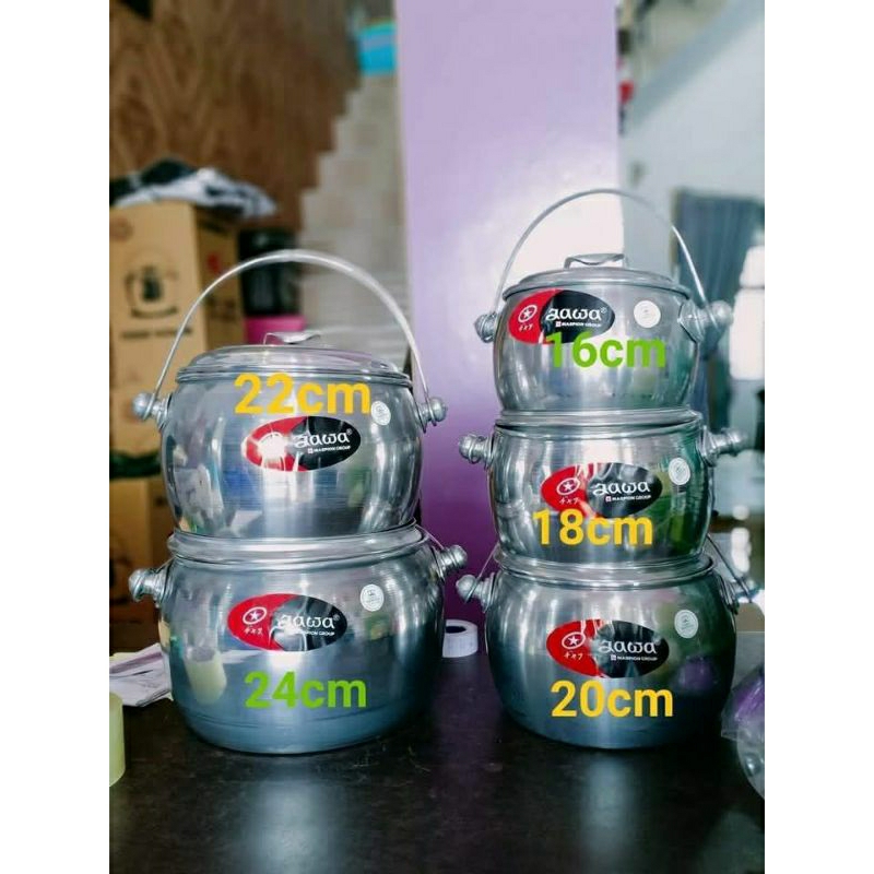 Panci Periuk Jawa Stainless Set Isi 5 Susun