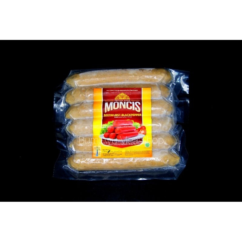 

Moncis Beefwurst Blackpapper 500gr isi 6