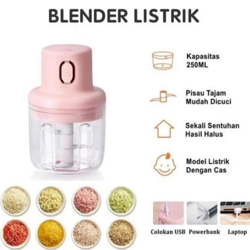 Mini Blender Elektrik Mini Blender Portable Blender Buah Dan Sayuran