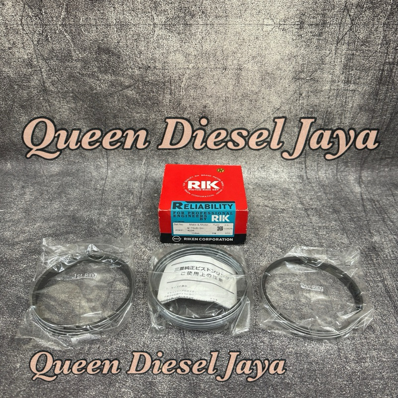 Ring Seher / Ring Piston Assy Mitsubishi PS120 Umplung-Ragasa / Canter PS125 / PS110 / PS130 4D34 (1