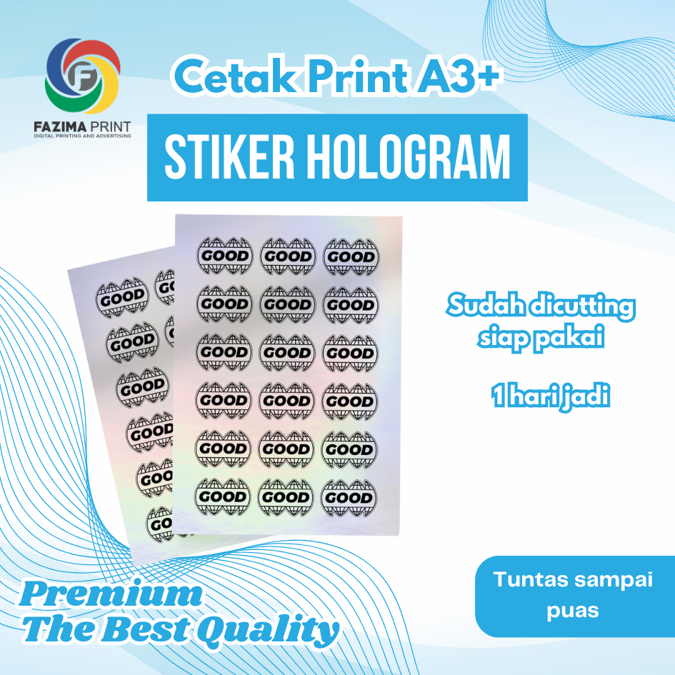 

Print Sticker Label Hologram A3+ Print & Cut - Cetak Stiker Hologram Custom Murah