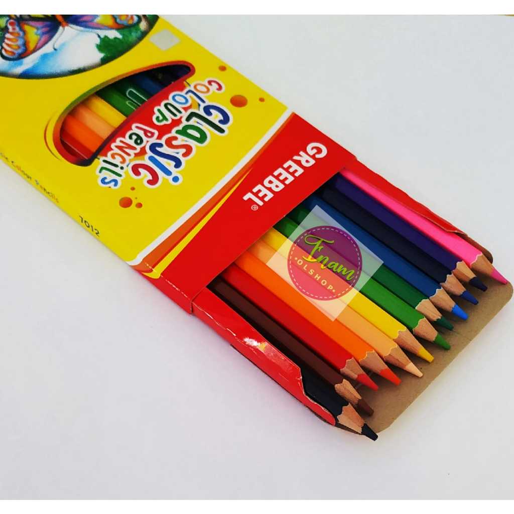 

Greebel Pencil Warna 12 Panjang Classic Colour