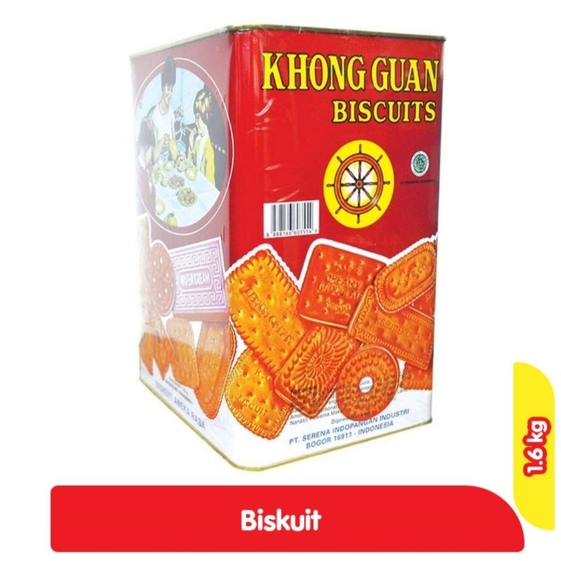 

Khong Guan kotak kaleng besar 1,6kg