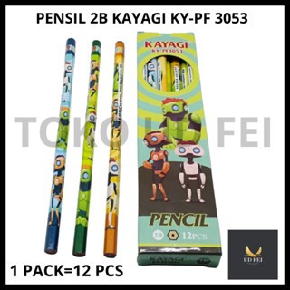 

(1 PACK = 12 PCS KODE:3053) PENSIL 2B KAYAGI/ PENSIL KAYAGI/ PENSIL 2B KARAKTER/ PENSIL 2B MOTIF / PENSIL 2B KAYAGI MOTIF