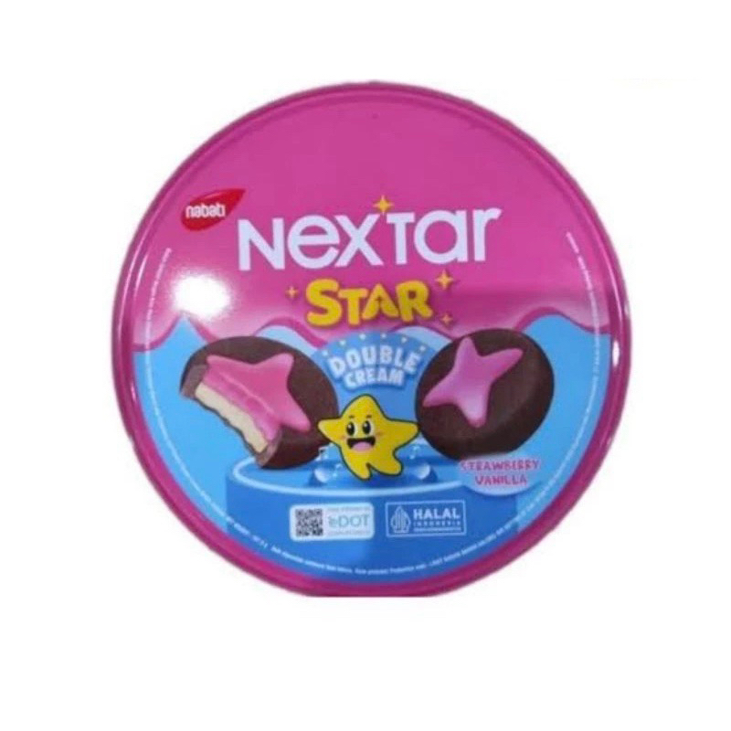 

nextar star strawberry 105g - nextar star strawberry kaleng - nabati nextar kaleng