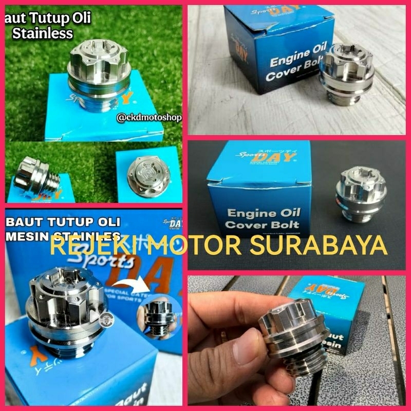 BAUT TUTUP OLI ATAS KRUM STAINLESS HONDA BEBEK HD BEBEK C70 C700 C800 ASTREA 800 STAR PRIMA GRAND SU