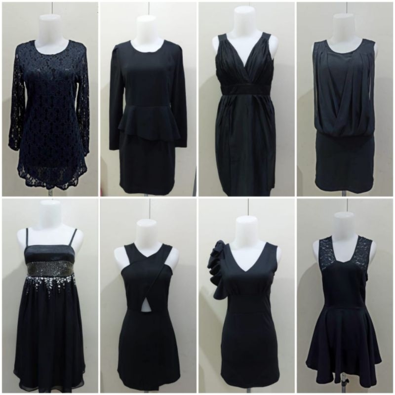 Dress Hitam/ Gaun Hitam /Dress Pesta Hitam