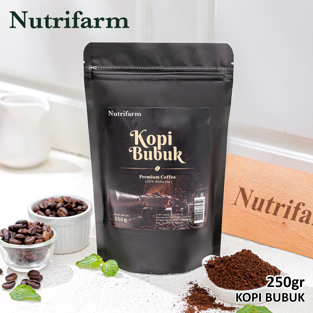 

Nutrifarm Kopi Bubuk 250g / Biji Kopi Pilihan / Kopi Aroma