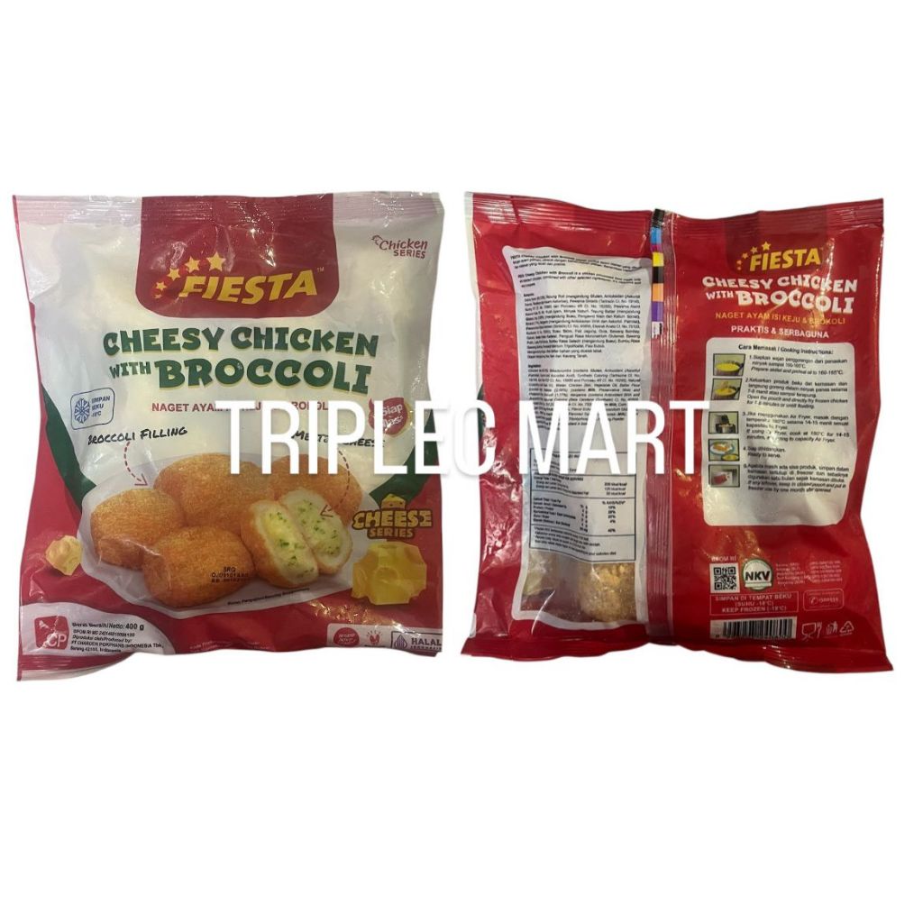 

Fiesta Cheesy Chicken With Brokoli Naget Ayam Isi Keju & Brokoli 400gr