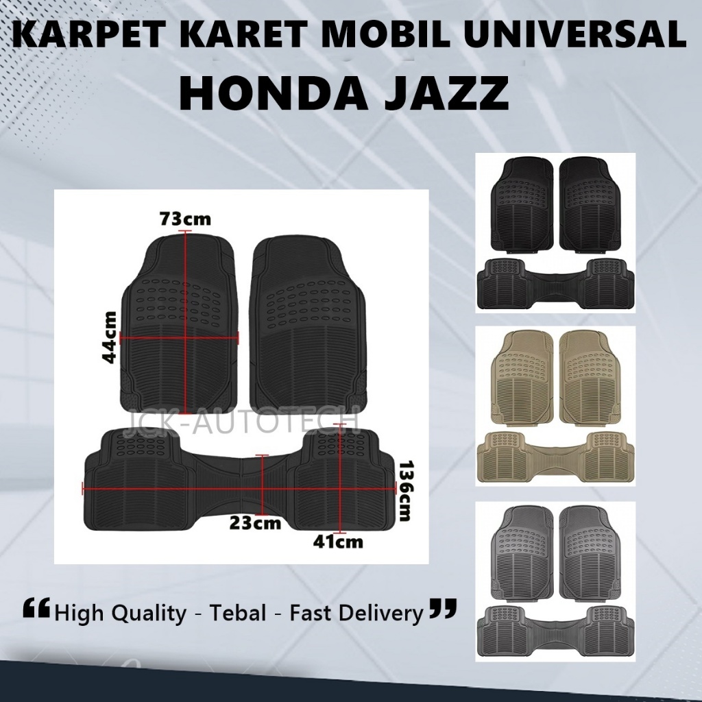karpet karet mobil universal 2 baris honda jazz